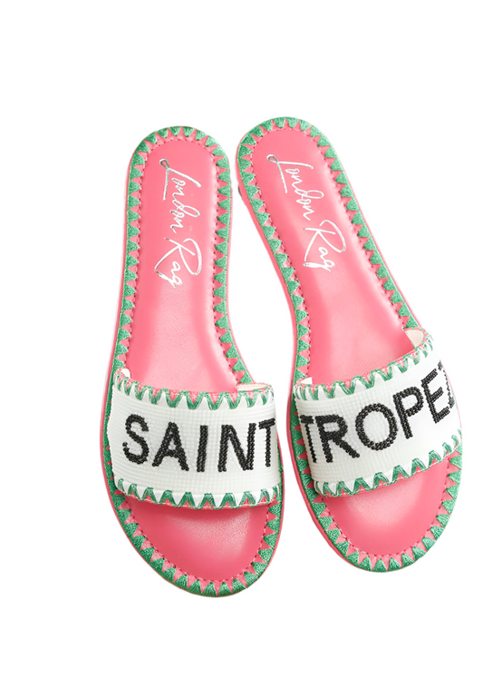 Luxe Getaway Beaded Saint Tropez Flat