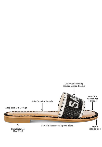 Luxe Getaway Beaded Saint Tropez Flat